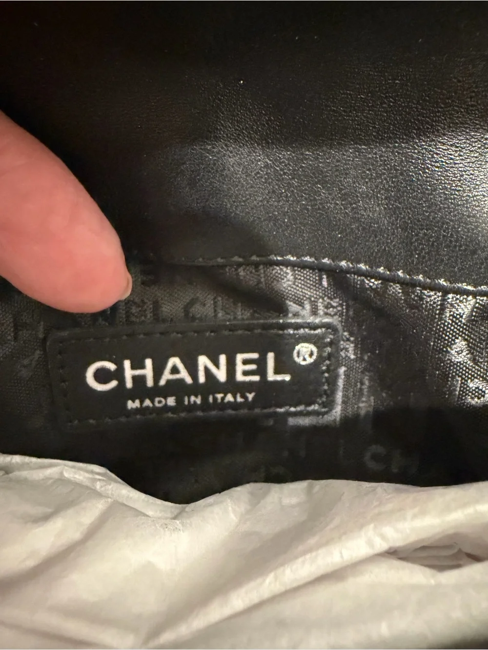 CHANEL Black Quilted Crossbody Bag with Silver CC